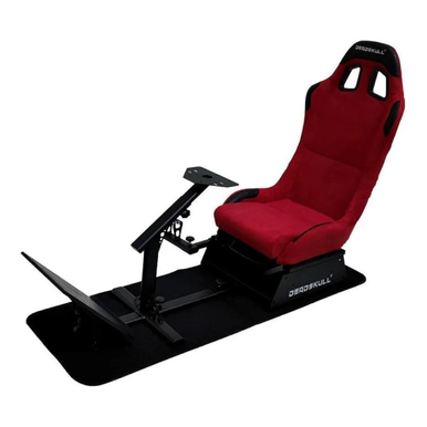 DeadSkull Racing Seat Gaming Chair Simulator For All Steering Wheesl Models - red
