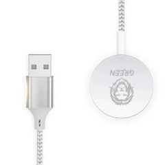 Green Lion Magnetic  , Magnetic Braided Charging Cable 1.2M (USB-A Interface) for iWatch ,White | GNMCCISL