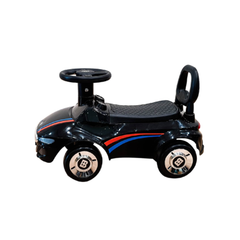 Kids Ride-On Push Car with Steering Wheel & Backrest – Black | AL518