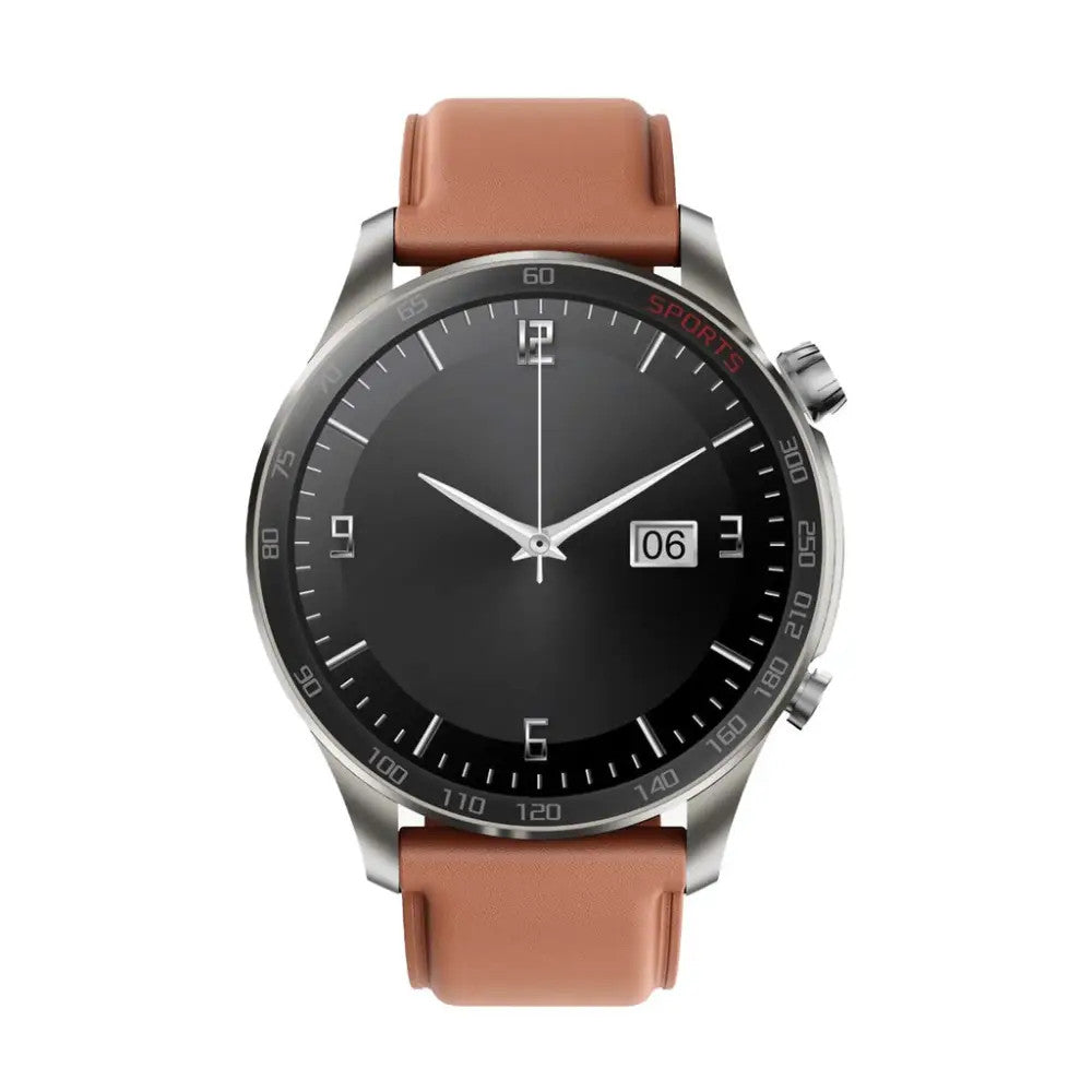 Green Lion G-Wear Amoled Watch - Silver/Brown | GNGWRMLEDSL