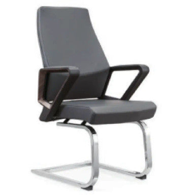 Valencia Visitor Chair ,Black Leather | DZY-C605 (310)