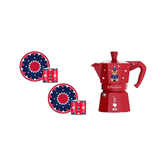 Bialetti Moka Express 3 Cups + 2 Cups and Saucers | 0005317