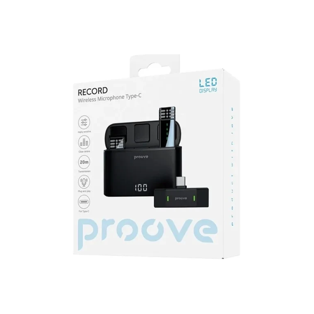 Proove Record Wireless Microphone - Black | PMRC00010202