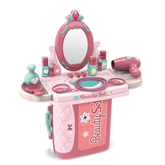 Beauty Set Kids Vanity Makeup Playset with Suitcase & Mirror – Pink | 008-973