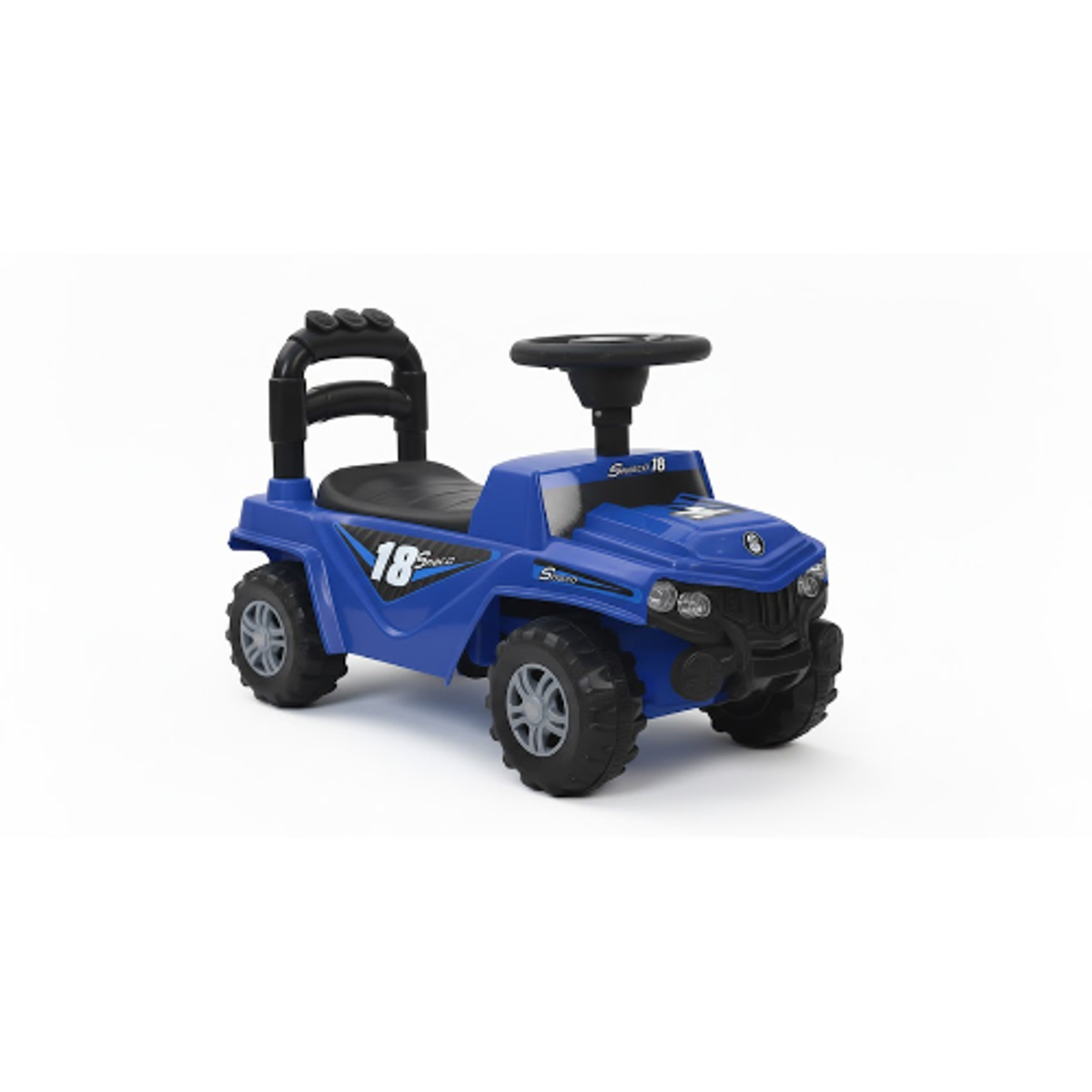 Kids Ride-On Jeep Style Push Car with Steering Wheel & Backrest – Blue | THL-9601/BL