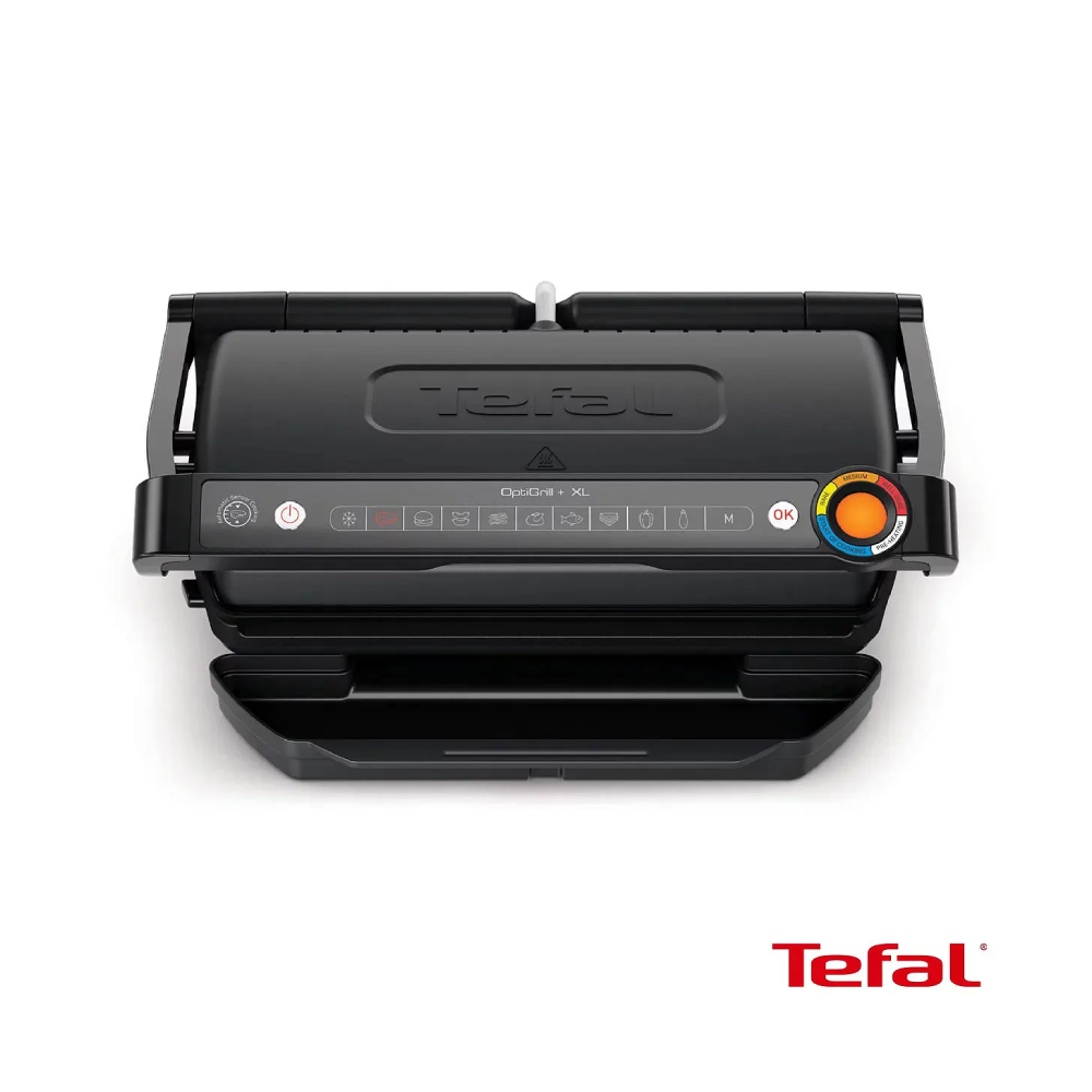 Tefal OptiGrill+ XL Intelligent Contact Grill + Free 2 Skewers Sets - Black | GC7278G1