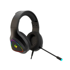 Porodo Gaming RGB Headphone PDX414 — HD 3D Sound Wired Headset | 50mm Drivers, Noise-Cancelling Mic | Black