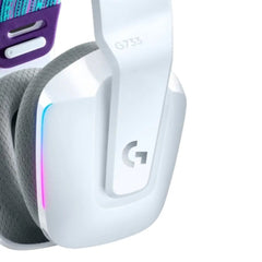 سماعة الألعاب اللاسلكية Logitech G733 LIGHTSPEED لأجهزة PS4 والكمبيوتر الشخصي - أبيض | 981-000883