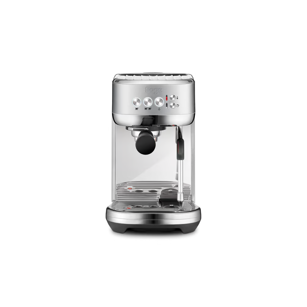 Sage Bambino Plus Compact Espresso Machine - Brushed Stainless Steel / Black Truffle