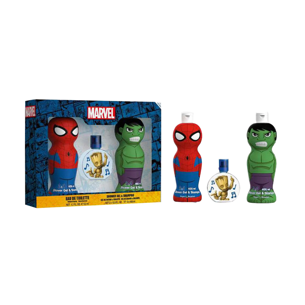 Spider-Man & Hulk Gift Set - Shower Gel & Shampoo 400ml + Groot EDT 50ml | P009283
