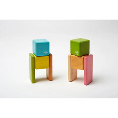 Tegu Magnetic Wooden Building Blocks with Pocket Bag - Pack of 8 - Colored | ‎A-10-012-SJG
