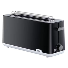 Braun Breakfast Series 1 Long-Slot Toaster 1030W - Black | HT 1110