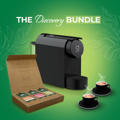 Najjar GIA Aluminum Capsule Machine Bundle with 3 Discovery Edition Packs and Porcelain Cup Set