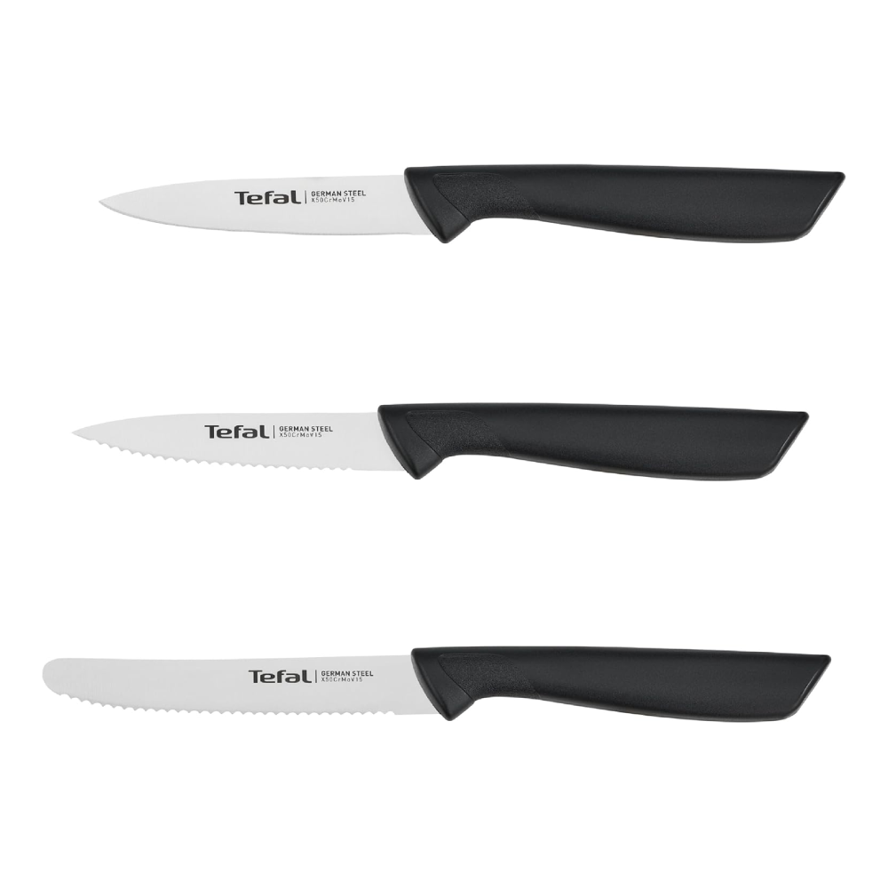 Tefal Colorfood 3-Piece Knife Set - Black | K2733S34