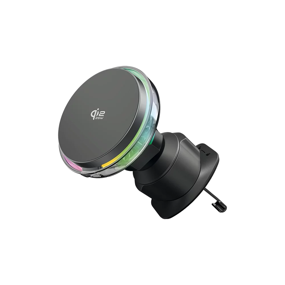 Proove Light Crystal Qi2.2 25W Wireless Charging Car Holder - Gray | WHLC25002003