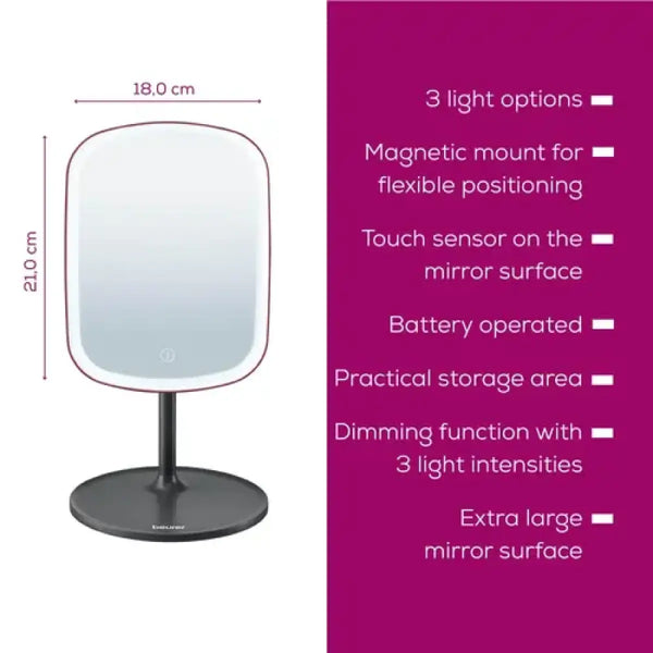 Beurer BS 47 Limited Edition Illuminated Cosmetics Mirror - Touch Sensor, Adjustable Lighting | BS 47 LE