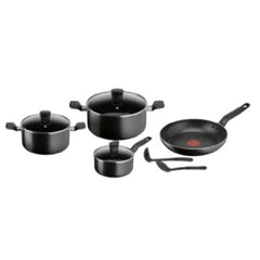 Tefal Dark Stone 9 pcs set (Stewpot 20cm + Lid/ 24cm + Lid/Saucepan 16cm + Lid/ Frypan 28cm + 2 tools)  | B491S985