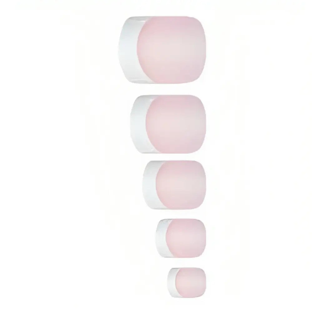 Luna Short French Nails, Pink & White  | LU34021,LU30580