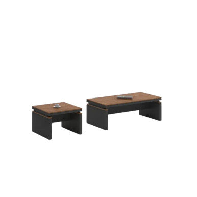 Valencia Coffee Table, Brown + Dark Grey - 600*600*420mm | B302-1-S (600)