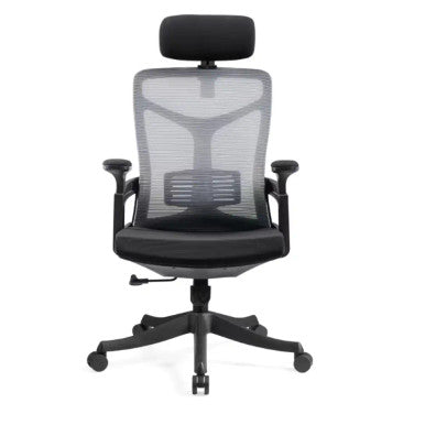 Valencia High Back Chair ,Black Headrest Grey Back Black Seat | HS-115A (120)