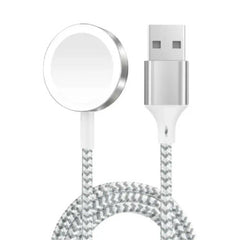 Green Lion Magnetic  , Magnetic Braided Charging Cable 1.2M (USB-A Interface) for iWatch ,White | GNMCCISL
