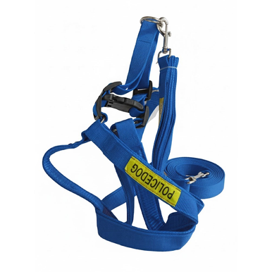Police Dog Leash - Small - Blue