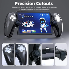 Lucky Fox PlayStation Portal Crystal Case - Transparent Black - PS Portal Cover