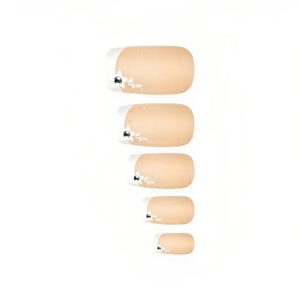 Luna French Nails, Diamante & Flower  | LU34141,LU30586