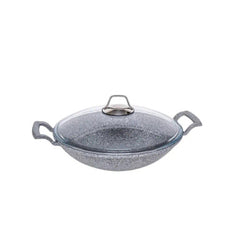 Falez Silico-Cast Granistone Stir Frying-Pan 30cm - Gray | HUR-A-15335