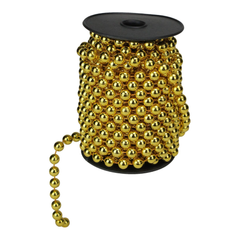 Metallic Gold Beaded Garland Spool - 8mm Beads | AR1-33-8RA-G
