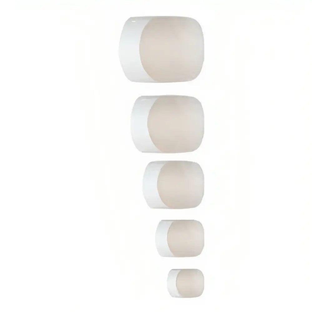 Luna Short French Nails, Natural & White  | LU34041,LU30582