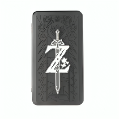 3D Pattern Game Card Case for Nintendo Switch with 24 Game Card Slots and 24 Micro SD Card Slots - Zelda Grey