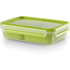 Tefal Masterseal To Go Snack Box 1.2 Litre With 3 Inserts, Green, Plastic | K3100412