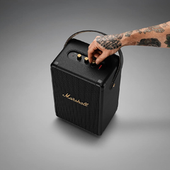 Marshall Tufton Portable Bluetooth Speaker, Black & Brass