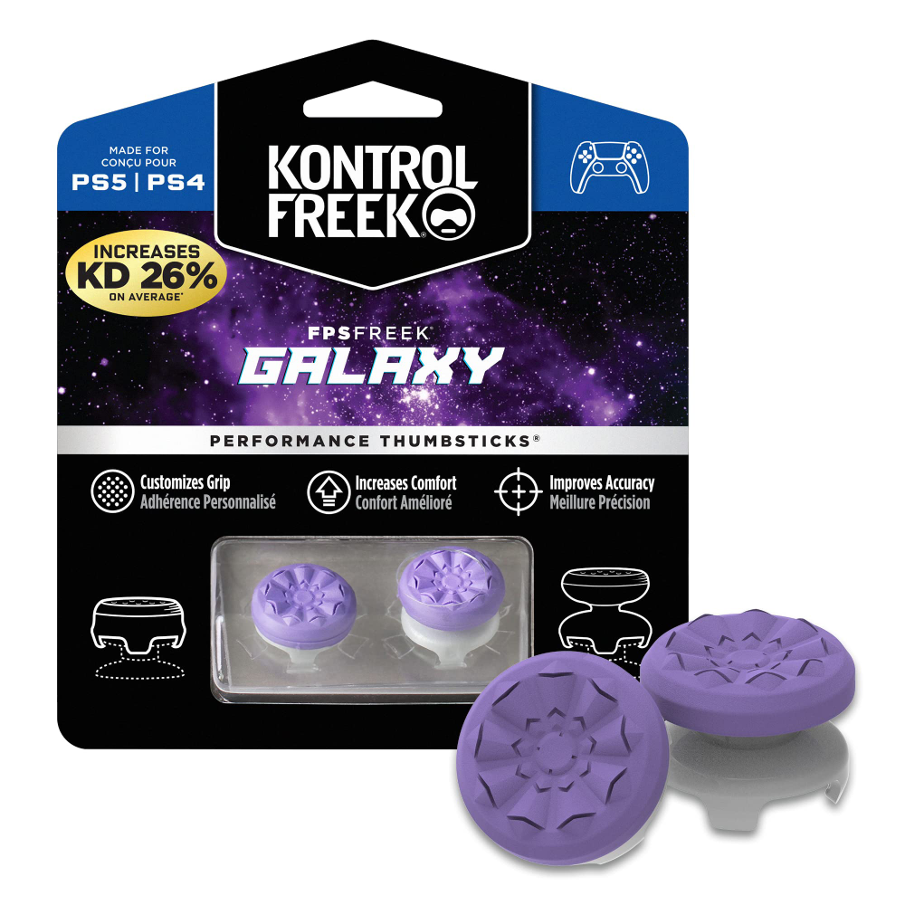 KontrolFreek Performance Thumbsticks For PlayStation 4 & PlayStation 5 - Galaxy Purple