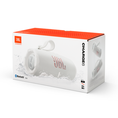JBL Charge 6 (White) - Play & Charge Bluetooth Speaker