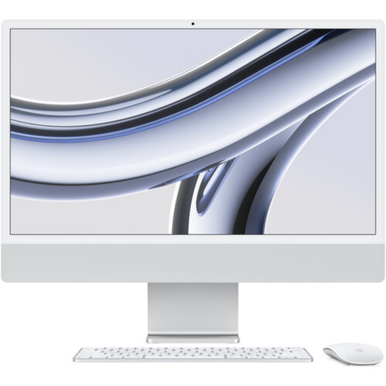 Apple 24" iMac Desktop -  M3 8-Core CPU - RAM 16GB - SSD 512GB - 10-Core GPU - Silver | Z19D0001T