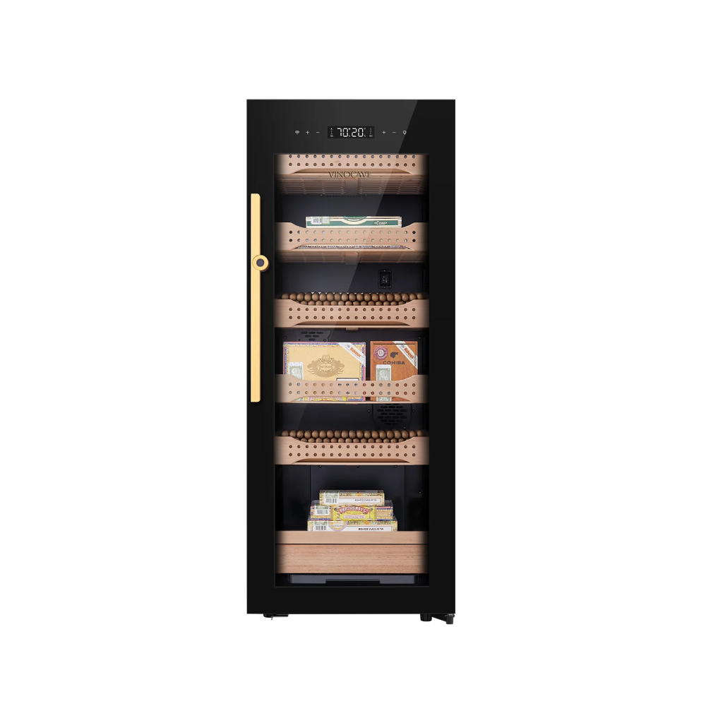 Campomatic Cigar Humidor 1200 Fingerprint Lock Cedar Wood | CH1200