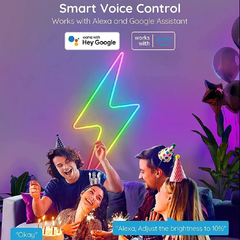 WIFI RGBIC Neon Rope Light: 10M 300LED WiFi Neon LED Strip Light 12V with Music Sync, Smart Life App Control, 10 Meters