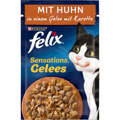 Felix Sensations Jellies with Chicken in a Jelly With Carrot Cat Food 85g | 206515