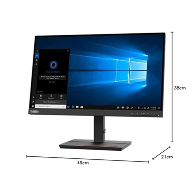 Lenovo LED ThinkVision 1920 x 1080 Pixels S22e-20 21.5" 54.61cms FHD VA 250 Nits Monitor, Raven Black | 62C6KAR1WW