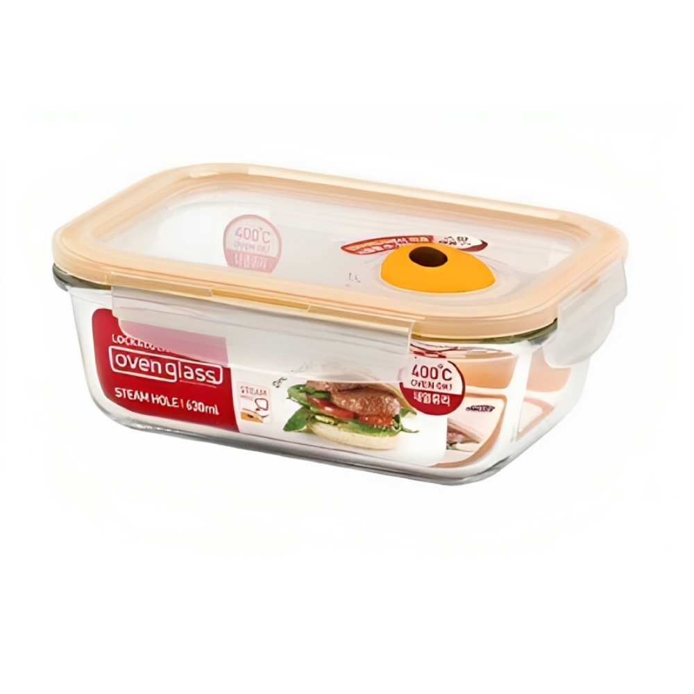 LocknLock 630ML Steam Hole Glass Container | LLG428T
