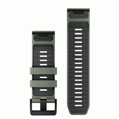 Garmin QuickFit 26 Watch Bands, Willow/Graphite Silicone | 010-13393-04