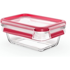 Tefal Masterseal Fresh Glass 0.45 Litre Rectangular Food Storage Container Stackable for Oven and Freezer | N1040510