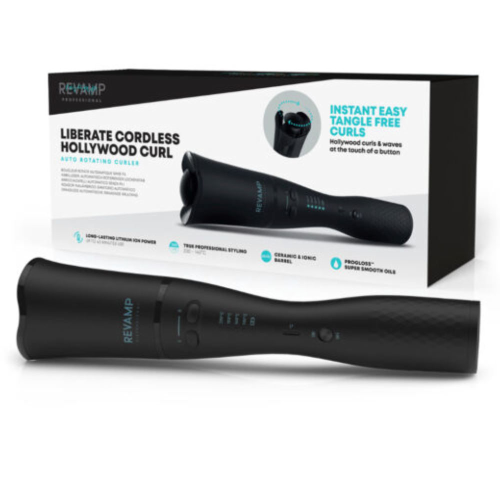 Revamp Progloss Liberate Cordless Hollywood Curl Automatic Rotating Curler | CL-2500