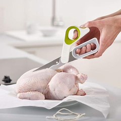 Joseph Joseph PowerGrip Kitchen Shears Scissors with Thumb Grip and Herb Stripper | 10302