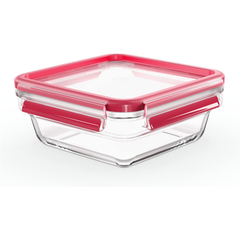 Tefal Masterseal Fresh Glass, Square Food Container, 0.8 L, Food Storage, Stackable, Oven and Freezer Safe | N1041410