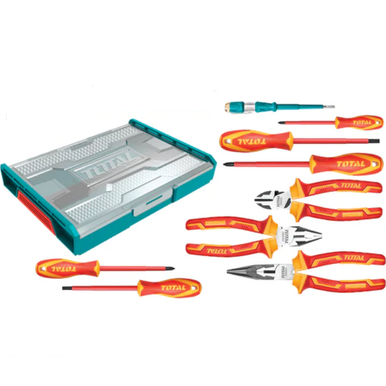 9 Pcs طقم عدة معزول علبة تكديس Total