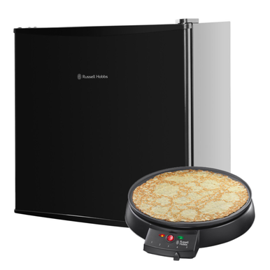 Russell Hobbs Black Table Top 46L Fridge + Free Crepe Maker | RHGWC3SS‐C+ RH 20920