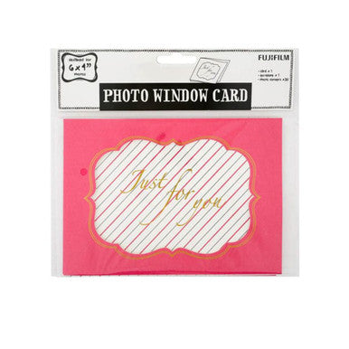Fujifilm Instax Photo Window Frame Card Pink | Fujacinswf6x4pink
